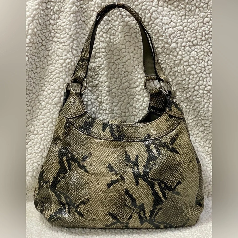 Coach Soho Lynn Faux Python Embossed 3 Compartment Snakeskin Hobo Bag - Picture 2 of 10